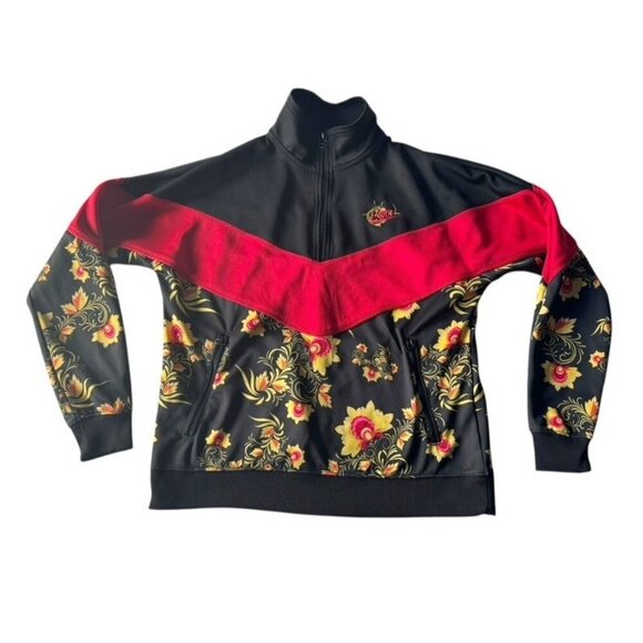 Nike Women’s Sz S Khohlama Russian Floral Pullover 1/4 Zip Windbreaker Jacket - Picture 10 of 10